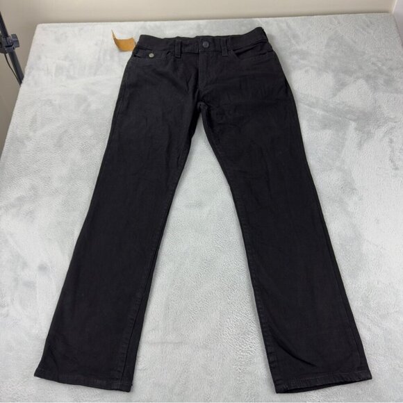 True Religion NWT Men's Size 33x32 Black Denim Flared Jeans Zipper Fly - Picture 2 of 8